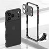 Luxus Metall Bumper Hülle für iPhone 17 Pro Max / 17 Pro 17 Air 17 Aluminium Rahmen Schutzhülle + Metall Kamera Objektiv Schutzfolie