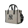 Mlb Basic Big Logo Canvas Small Tote Bag Ny (Black)