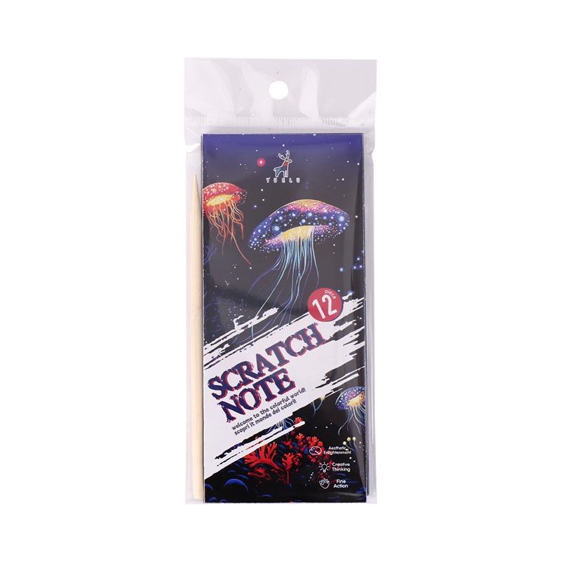 Colorful DIY Scratch Art Bookmarks: Portable Painting & Graffiti Toys for Kids