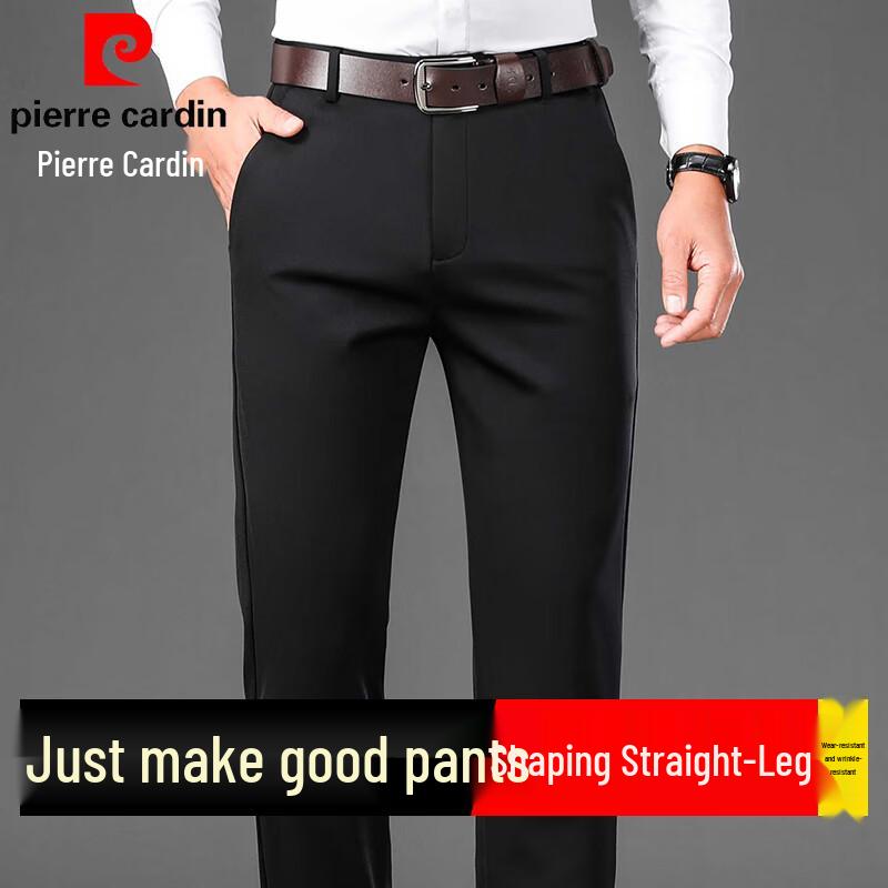 

Pierre Cardin Men s Autumn/Winter Straight Fit Business Casual Pants 34
