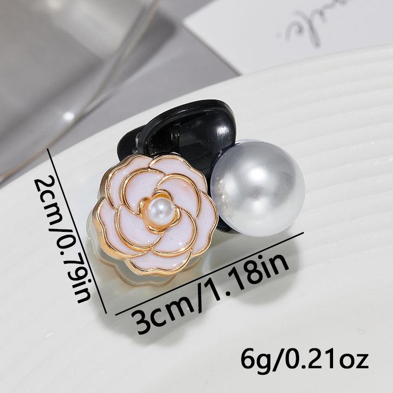 1 PC Retro Camellia Side Bangs Hair Clip, Sweet Hair Accessory Mini Hair Clip for Princess Style, Holiday Gift