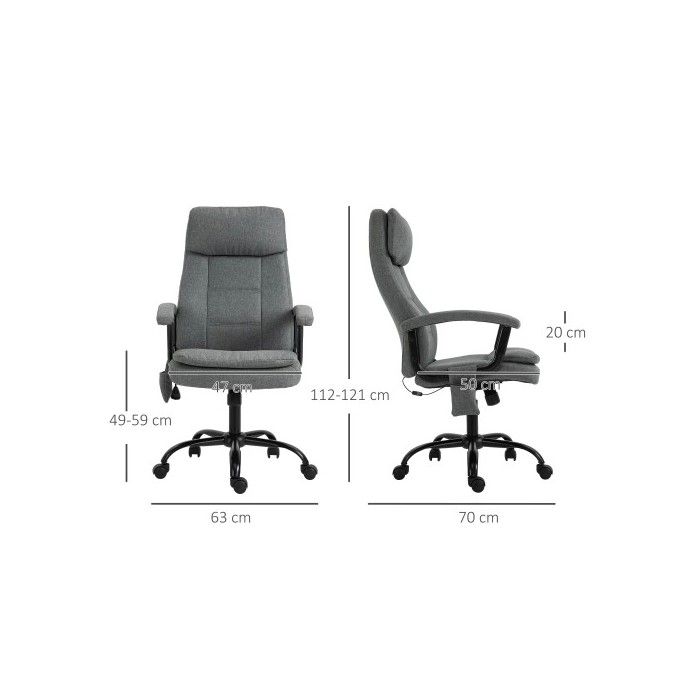 Chaise de bureau - MUVOE - Vinsetto - Ergonomique - Massage vibratif - Réglable en hauteur