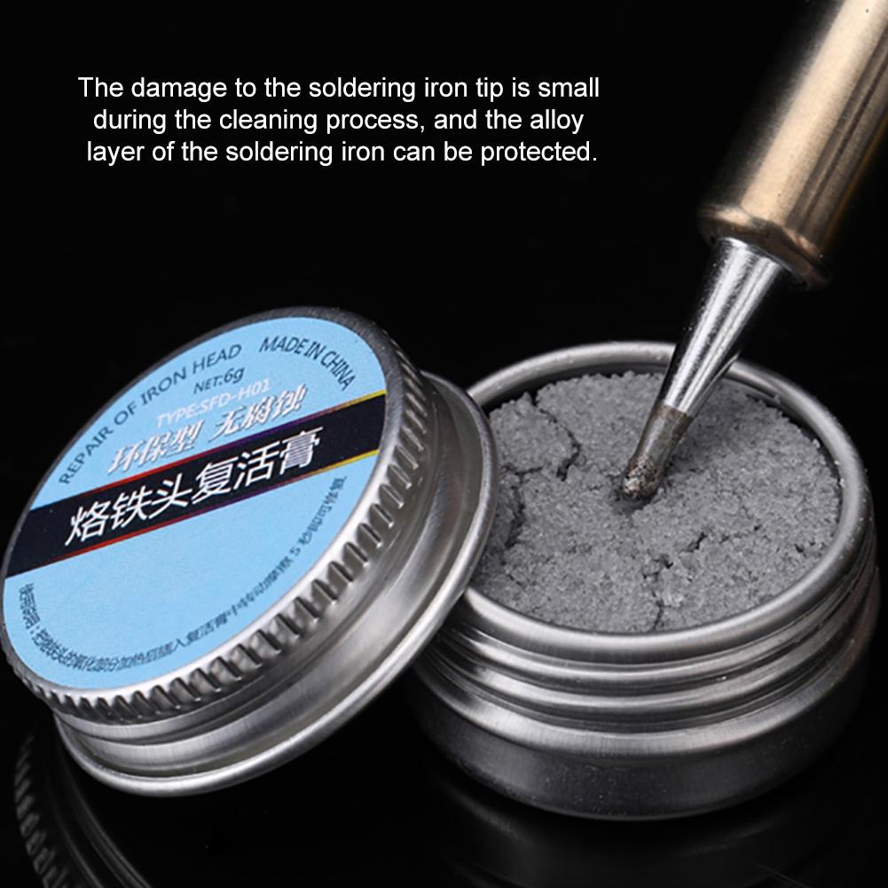 6g Soldering Iron Tip Refresher Clean Paste for Oxide Solder Head Resurrection