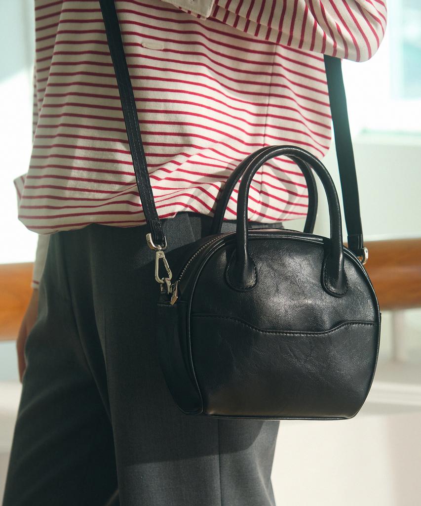 Drawfit Women Lueta Round Tote Bag [Black]