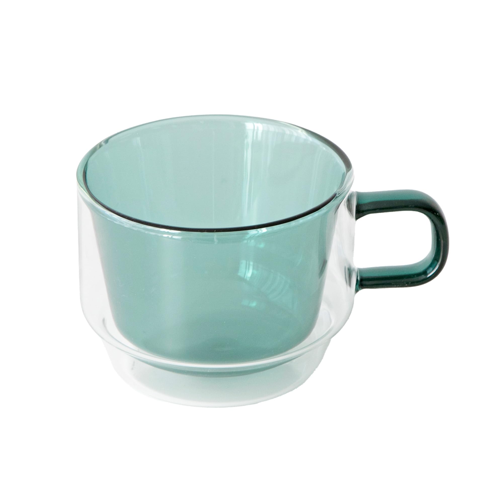 365methods HARIO COLORS Dishwasher Green Double-Walled Mug, Heat-Resistant Glass, Safe, зелёный
