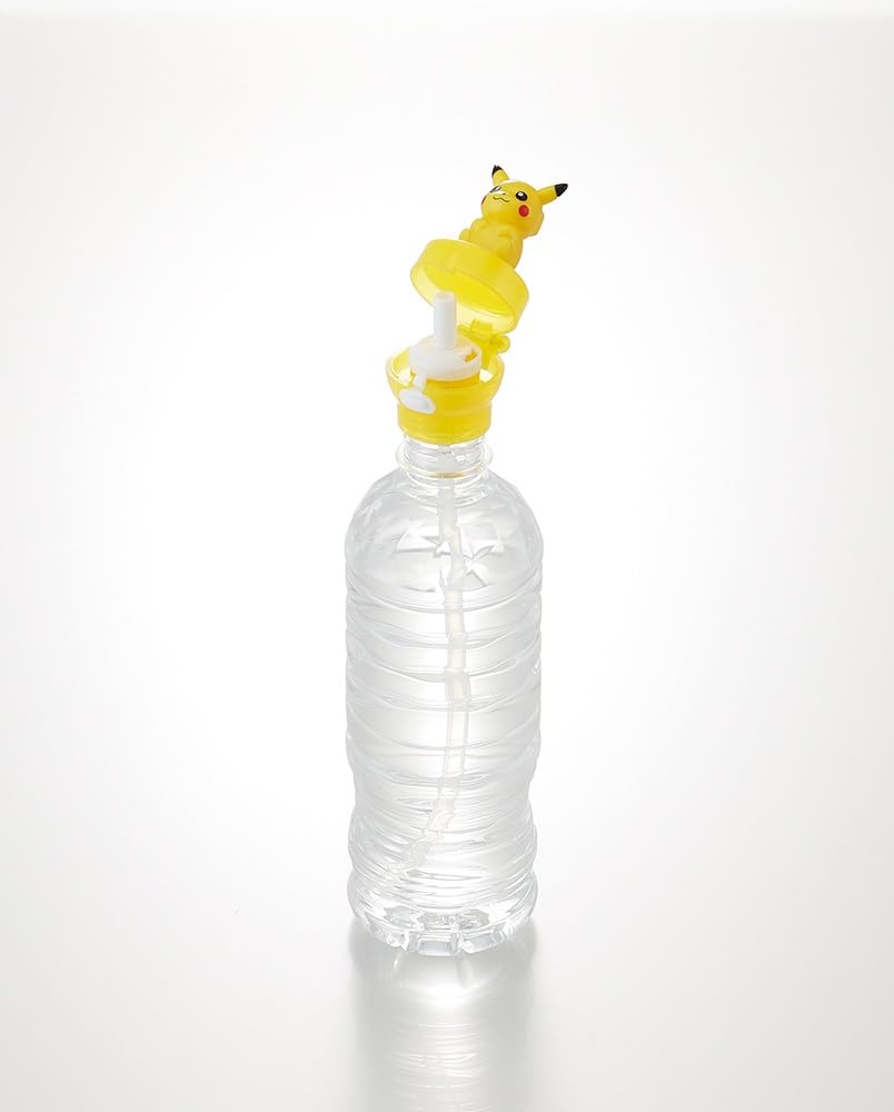 Skater Push Type Straw Hopper Cap with Mascot 350ml 500ml Pocket Monster Pikachu / PSHC6-A