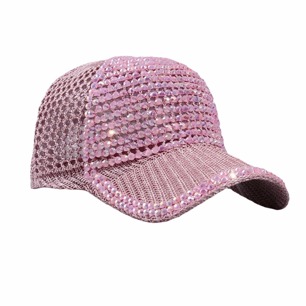 

Lightweight Rhinestone Baseball Cap Mesh Rhinestone Visor Hats Unisex Duck Tongue Hat Streetwear