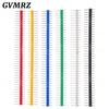 10PCS 1X40Pin Breakable Pin Header 2.54mm Single Row Male Header Connector PCB Pin Strip for Arduino Yellow Red White Black