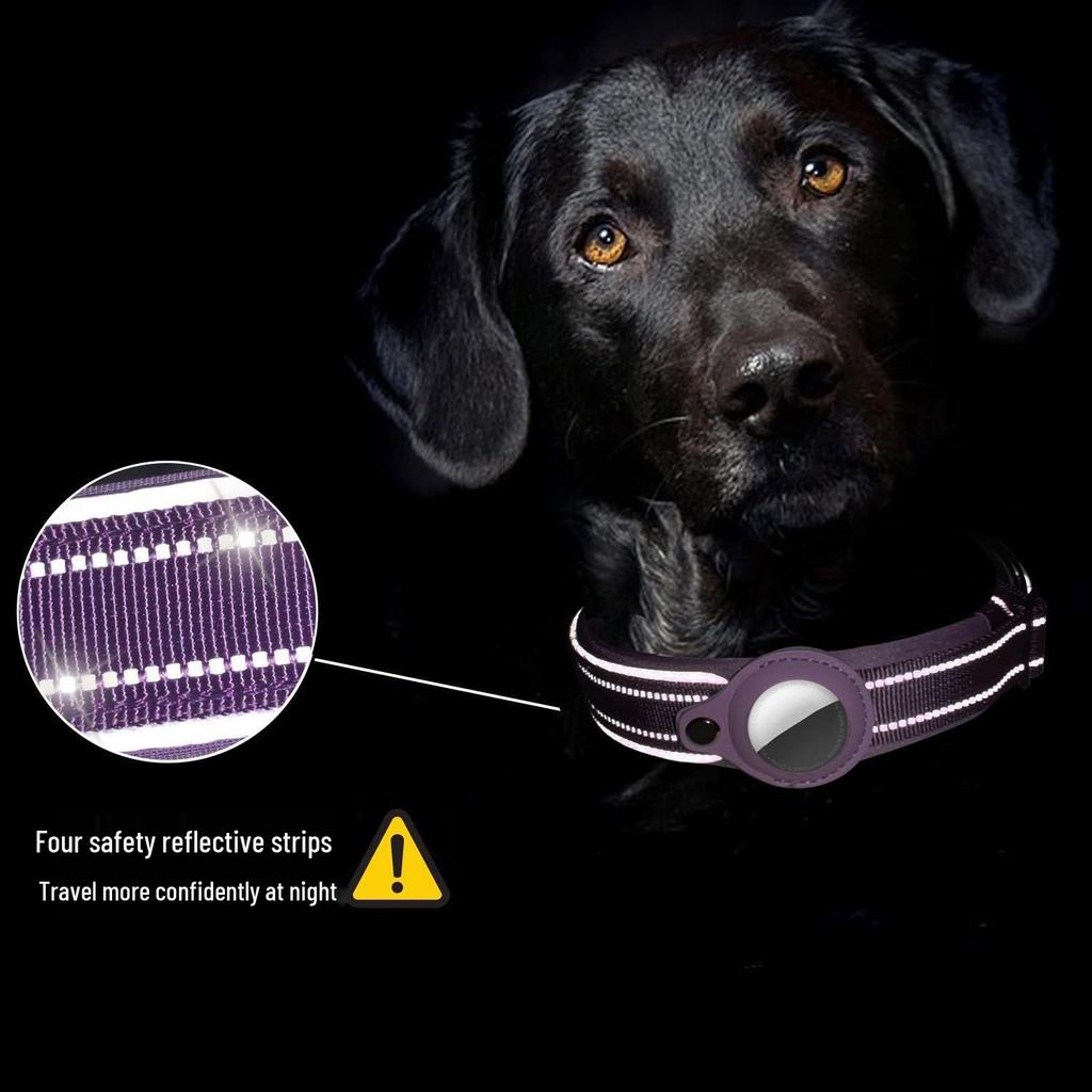 Airtag Pet Collar Cover: Anti-Lost Positioning Protective Dog Collar.