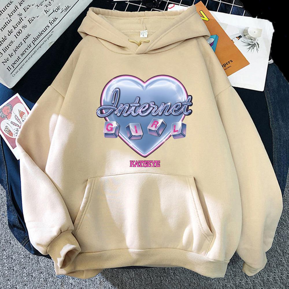 KATSEYE 2026 New Song Internet Girl Printing Hoodie Aesthetic Fashion Sweatshirt Graphic Printing Pullover Hoody
