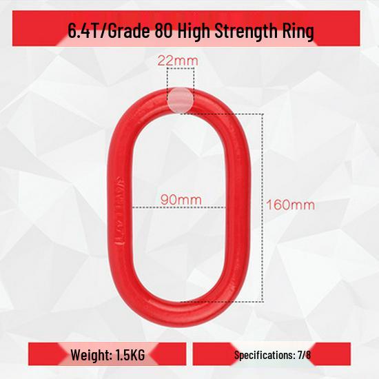 Heavy Duty Butterfly Buckle Double Ring Chain Connector Sling