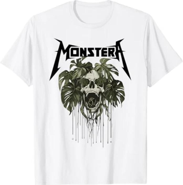 Monstera Funny Skull Plant Lover Grunge Gardener Unisex Unisex Tshirt S