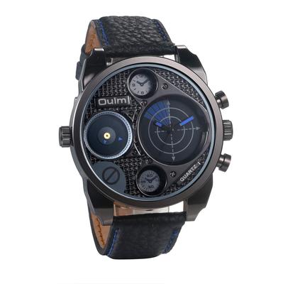 JEWELRYWE Men's Watch with Leather Strap, Popular Waterproof Analog Quartz Movement, Stylish Business and Casual Fashion Accessory, Perfect Gift for