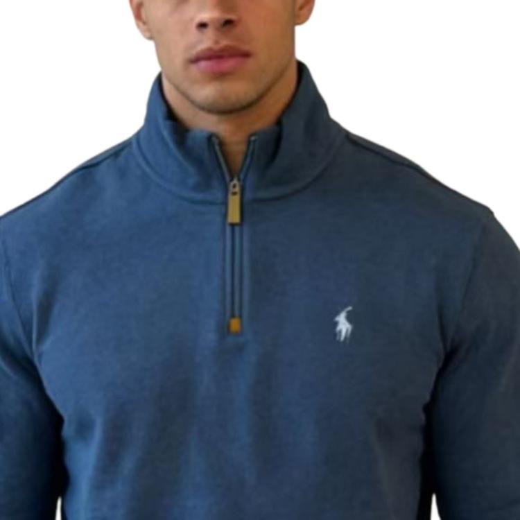 Polo Ralph Lauren FW25 Small Pony Logo Embroidered Half-Zip Pullover Long Sleeve Solid Color Sweatshirt Men sweatshirt 710635035-017