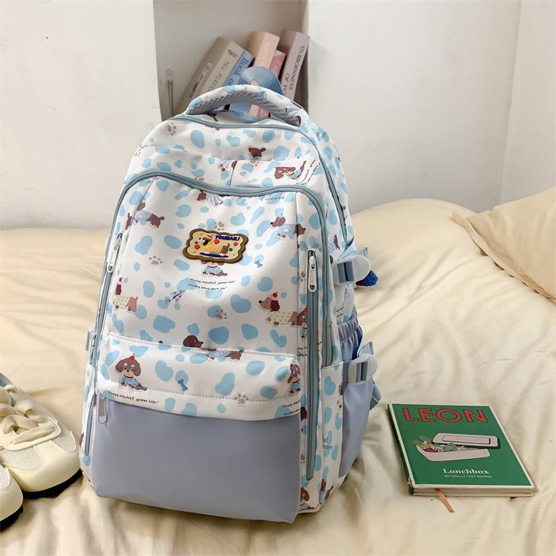 Leopard Print Junior High School Student Schoolbag Women's Backpack Lightweight Backpack