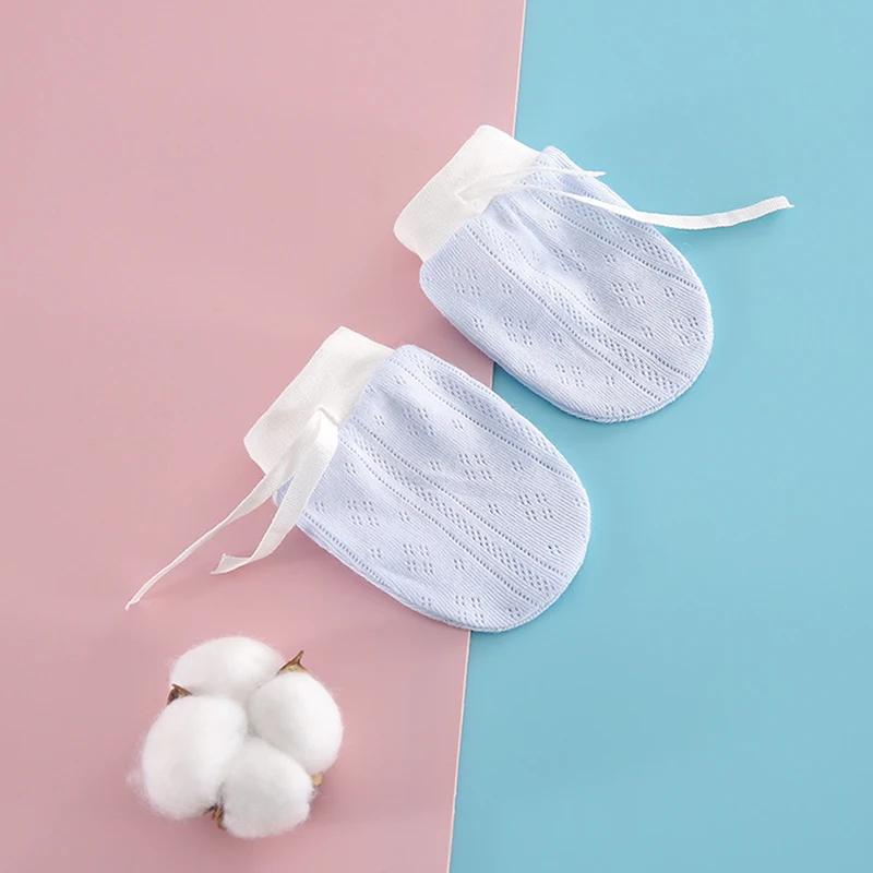 Non-Toxic 2Pcs Baby Gloves For Newborns Cotton 0-12 Months Infant Anti Scratching Kids Mittens Face Protection Hand Glove Baby Accessories