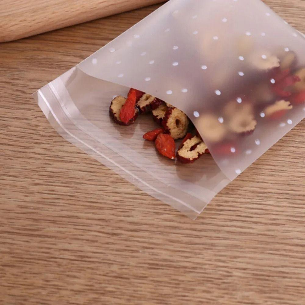 100pcs Transparent Cookie Bag Self-adhesive Gift Bag Party Candy Bag  Cookies Packing