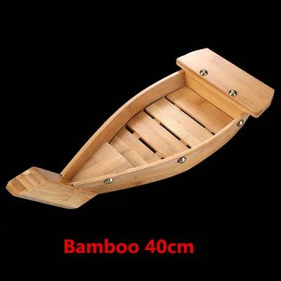 Japanese Cuisine Sushi Boats Sushi seafood Tools bamboo Wood Handmade Ship Sashimi Assorted Cold Dishes Tableware Bar Suppliers