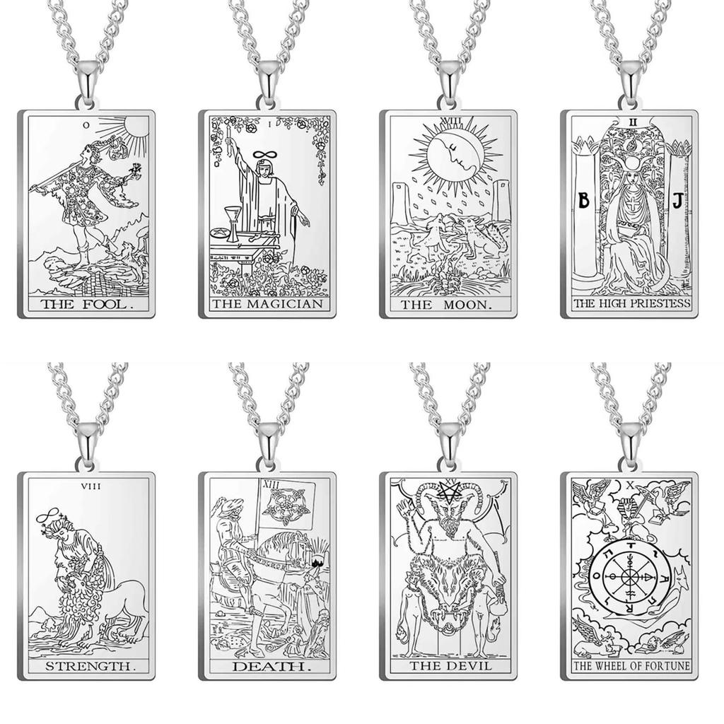 Titanium Steel Taro Brand Pendant Necklace For Men And Women, 22 Fashionable And Simple Square Shaped Jewelry Accessories