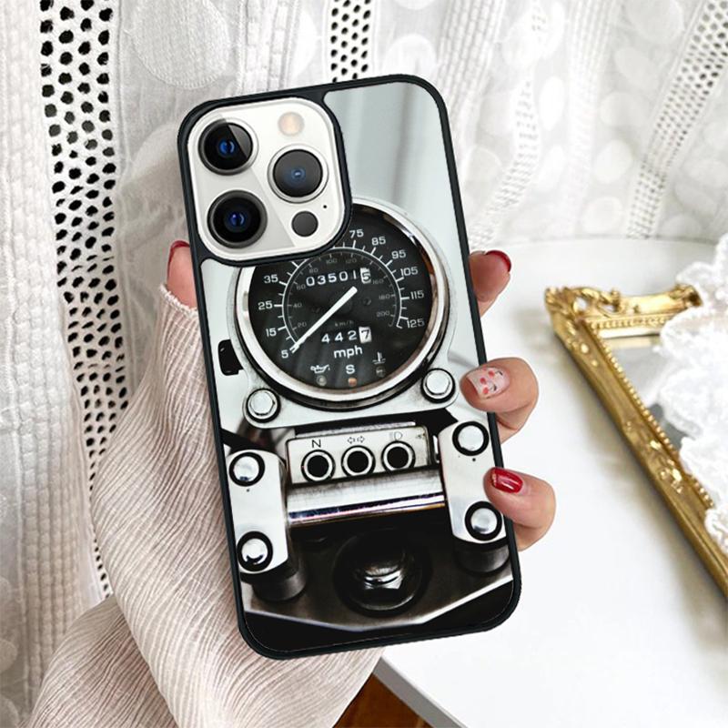 Cool Retro Speedometer Phone Case Cover For iPhone 17 Air 16 15 14 Plus for Apple 16 11 12 13 Pro Max Coque