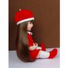 55cm Christmas Reborn Doll, All Vinyl Red Dress Happy Dolls Christmas Decoration Toy