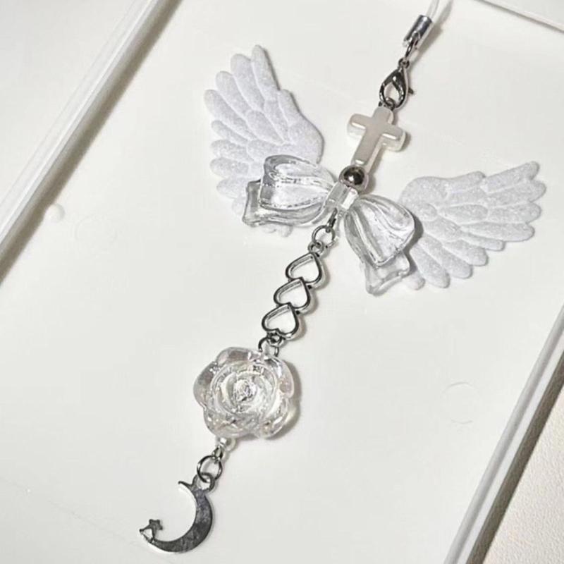 Handgefertigter Schlüsselanhänger Niedliche Perlen-Handy-Kette Schöner Perlen-Handy-Anhänger Handy-Lanyard Schlüsselanhänger für Modebegeisterte