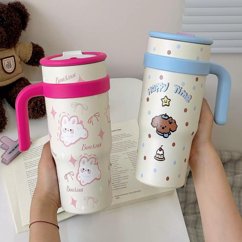 Big Mac straw cup thermos cup large capacity new water cup girls high value ice cup