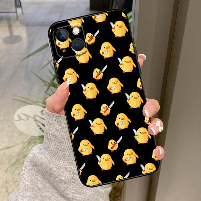 Duck With Knife Duck Cute Case For iPhone 16 Pro Max 15 14 12 11 13 17 Pro Max Plus 12 13 Mini 16e 17 Air Back Cover