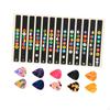 2x Fingerboard Frets Sticker, Bass Chord Stickers with 10Pcs Guitar Picks, Note for