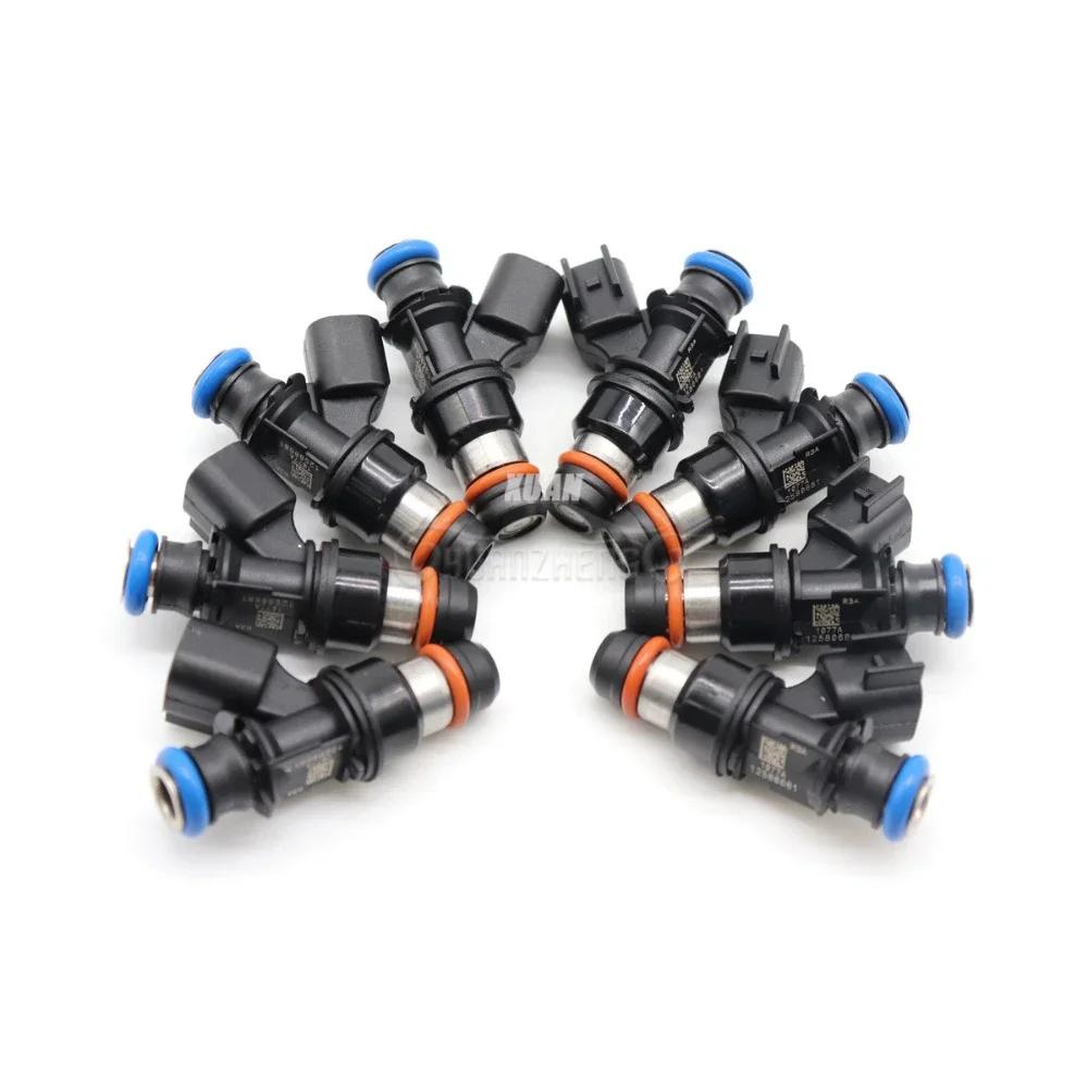Car Fuel Injector Nozzle 8pcs/lot 12580681 For Chevy Tahoe Suburban Express 2500 3500 Cadillac Escalade Hummer H2 H3 GMC