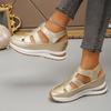 Damenmode Sandalen Einfarbig Plateauabsatz Lässige Sportschuhe