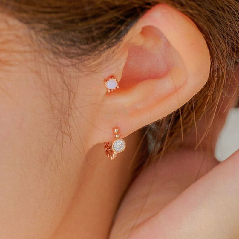 Own Antique Opal Piercing (14k Gold)