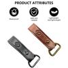 Leather Belt Keeper Leather Buckles Single Snap Heavy Duty Tactic Belt Buckle with D Rings for Belt Fixing Men Women