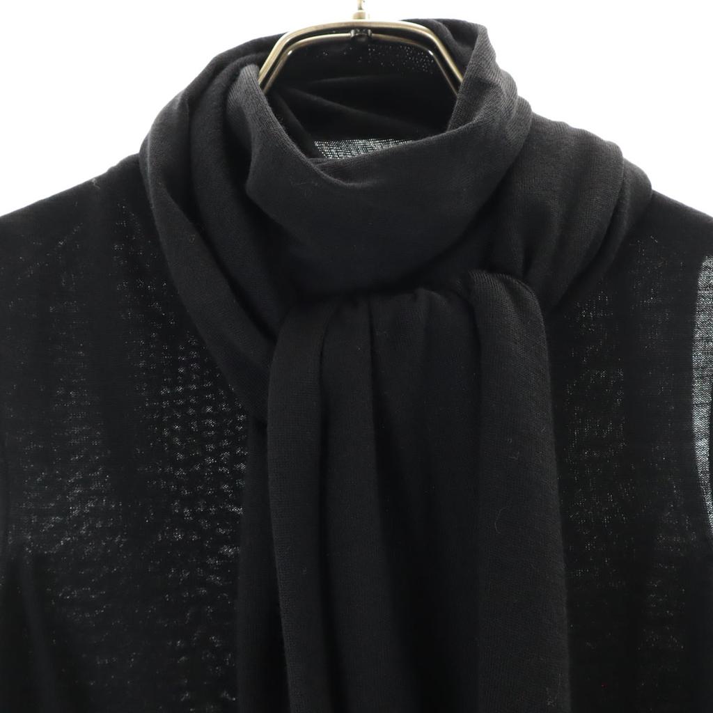Hermes Made In Italy No Sleeve Knit XS Black Women Used