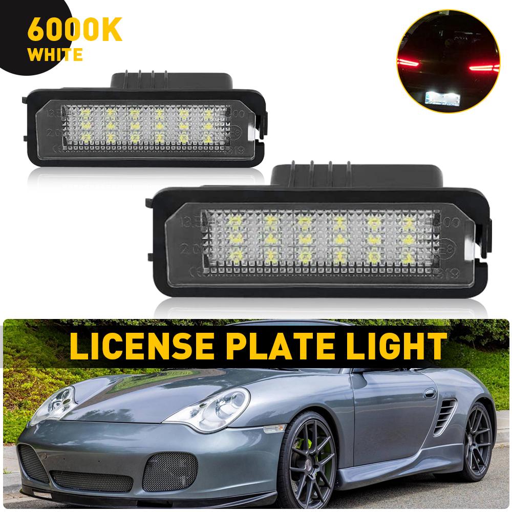 

2X LED License Number Plate Light Bulb Canbus Error Free for VW Polo CC GOLF MK4 MK5 MK6 Eos Scirocco Rabbit Polo Passat 3C B6 белый