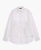 AT THE MOMENT Garment Washed Pocket Shirt Jacket_White
