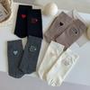 Socks Female Internet Celebrity Ab Embroidered Love Letter Medium Tube Socks Season Pure Cotton College Style Girl Stockings