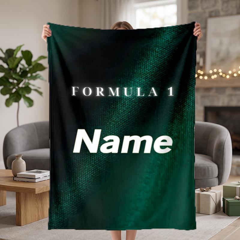 F1 Custom Flannel Blankets Soft Warm Cozy Throws for Home Decor Holiday Gifts