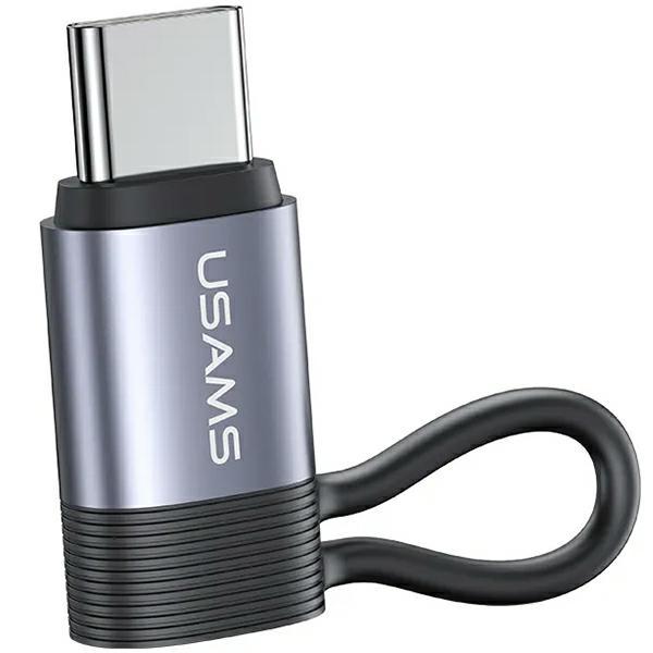 Usams Adapter Au17 Lightning - Usb-C30W Stalowy/Aluminium Sj677Ln01 (Us-Sj677)