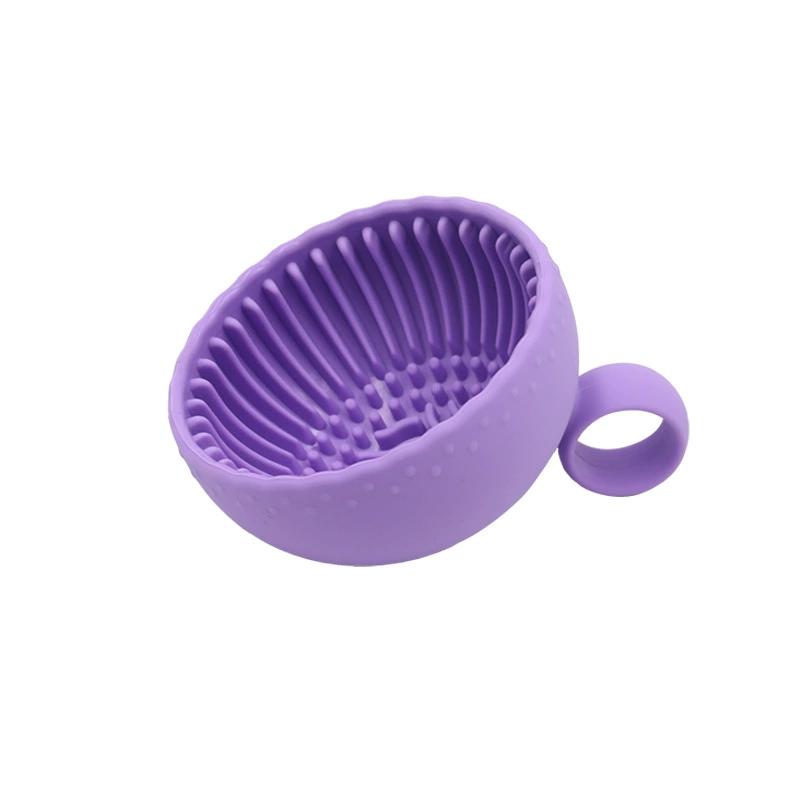 Makeup Brush Cleaner Folding Powder Puff Cleaning Bowl Cosmetic Eyeshadow Brush Clean Mat Cleaning Tool Silicone Scrubber Box