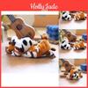 Schattige, lieve, omkeerbare pandaknuffel, zachte wasbeer sleutelhangerpop