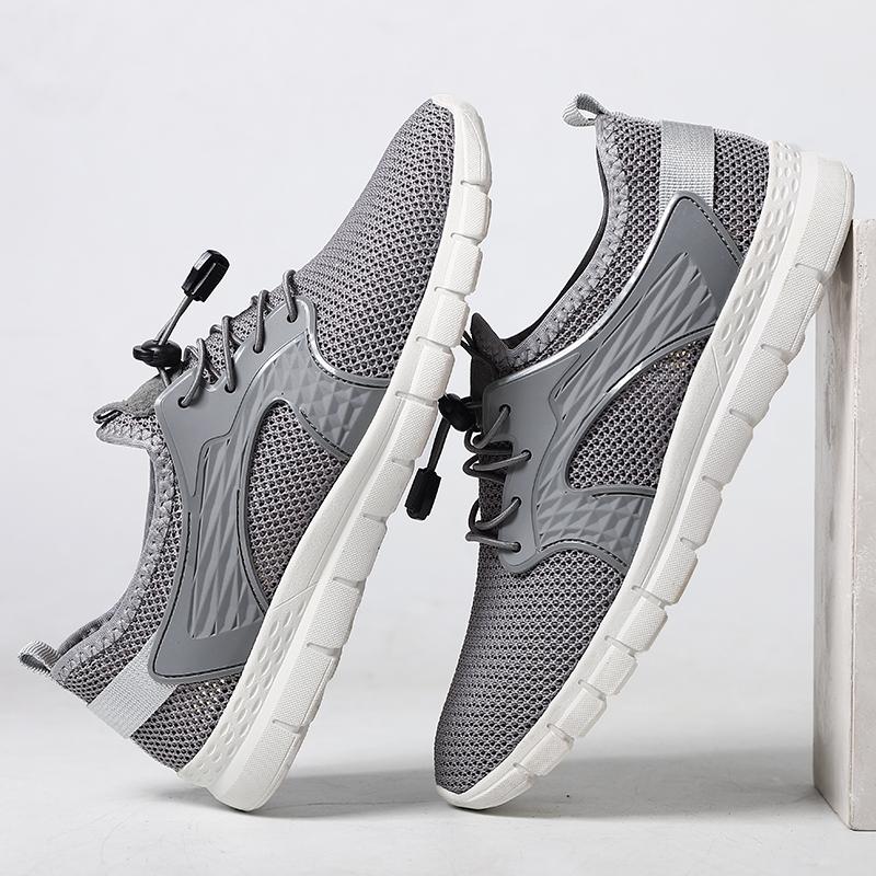 

Mens Comfortable Sneakers Casual Shoes Lightweight Breathable Non Slip Walking Shoes Spring Autumn Fashion Solid Sneakers 44 сірий