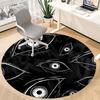 1pc Eyes Pattern Office Round Area Rug,  Mat Suitable For Office, Under Office Chairs Bedroom Living Room Home Decor, Room Deco