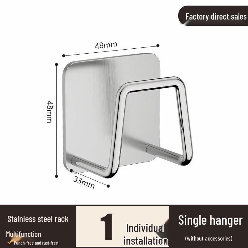 Stainless Steel No-Drill Sink Sponge & Dishcloth Drain Rack