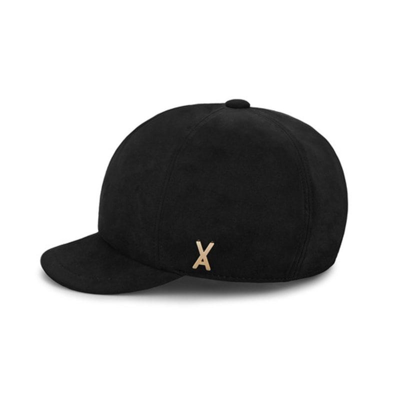 VARZAR VA Studded Easy Fit Newsboy Cap Black