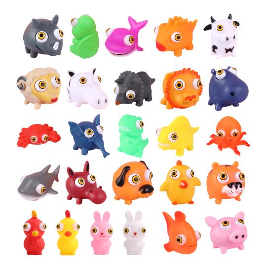 Popping Eyes Animal Squeeze Toy, Stress Relief Cartoon Animal Sensory Toy, Focus Aid Hand Relaxation Fidget Toy, Party Favors