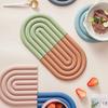 Rainbow Silicone Table Mat Coaster Multifunctional Pot Holders For Kitchen Heat Resistant Pan Hot Dishes Potholder Placemat