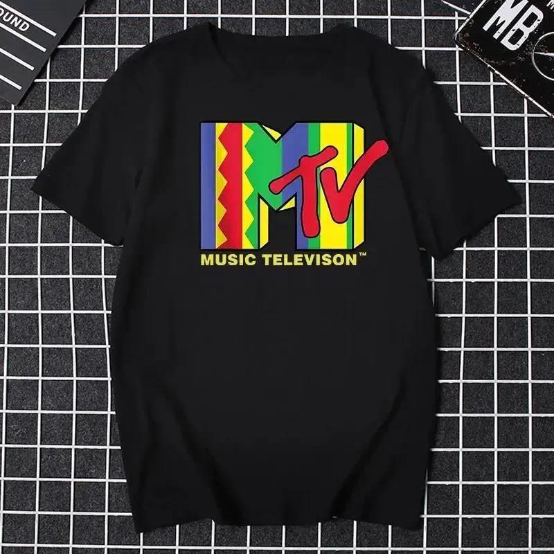 Mtv Music Television Graphic Tshirt Women Funny Men Clothing Fashion Hip Hop Tv T Shirt Plus Size 100%Cotton Unisex Tshirt