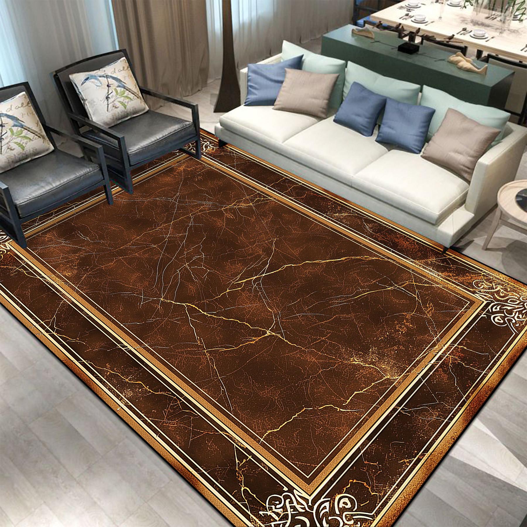 

Европа и Америка Роскошный ковер для гостиной Мраморный декоративный диванный коврик Большая площадь спальни Прикроватные ковры Журнальные столики Коврик 60x90cm door mat