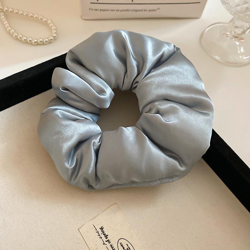 Early spring fresh large intestine hair band simple striped lace headband 2025 new high-end rubber band women's hair tie rope